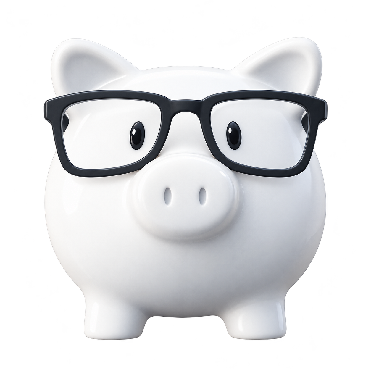 El cerdito de BusPig con gafas