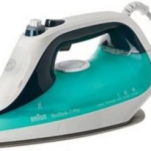 Braun Texstyle 7 Pro SI7042GR - Plancha para la Ropa de Vapor de 2400W con Suela Bidireccional Eloxal 3D, Golpe de Vapor de 220gr/min, Sistema Antical y Antigoteo, Color Verde