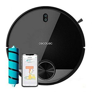 Cecotec Robot Aspirador y fregasuelos Conga 3390, Tecnología láser, Friega, Aspira, Barre y Pasa la mopa a la Vez, Cepillo Jalisco, RoomPlan, Potencia Succión 2300 Pa, App Mapa Interactivo, 10 Modos